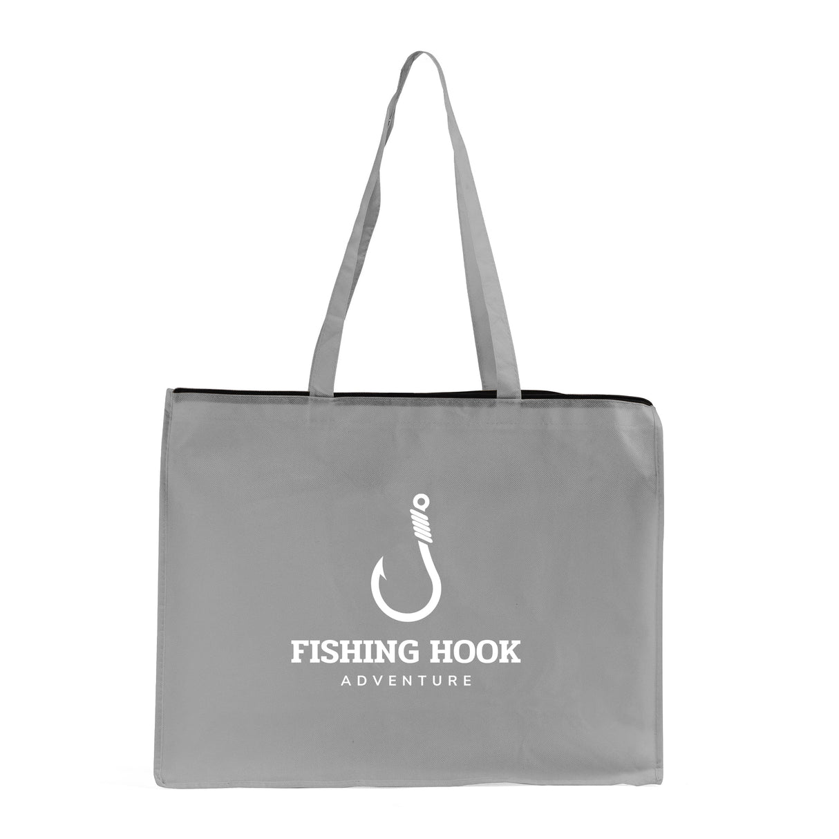 Zippered Large Custom Shopping Tote Bags - Your Logo Tote Bags