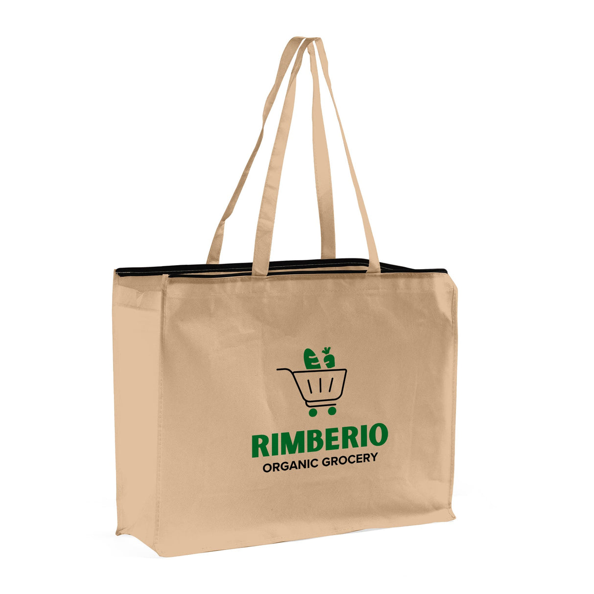 Zippered Large Custom Shopping Tote Bags - Your Logo Tote Bags
