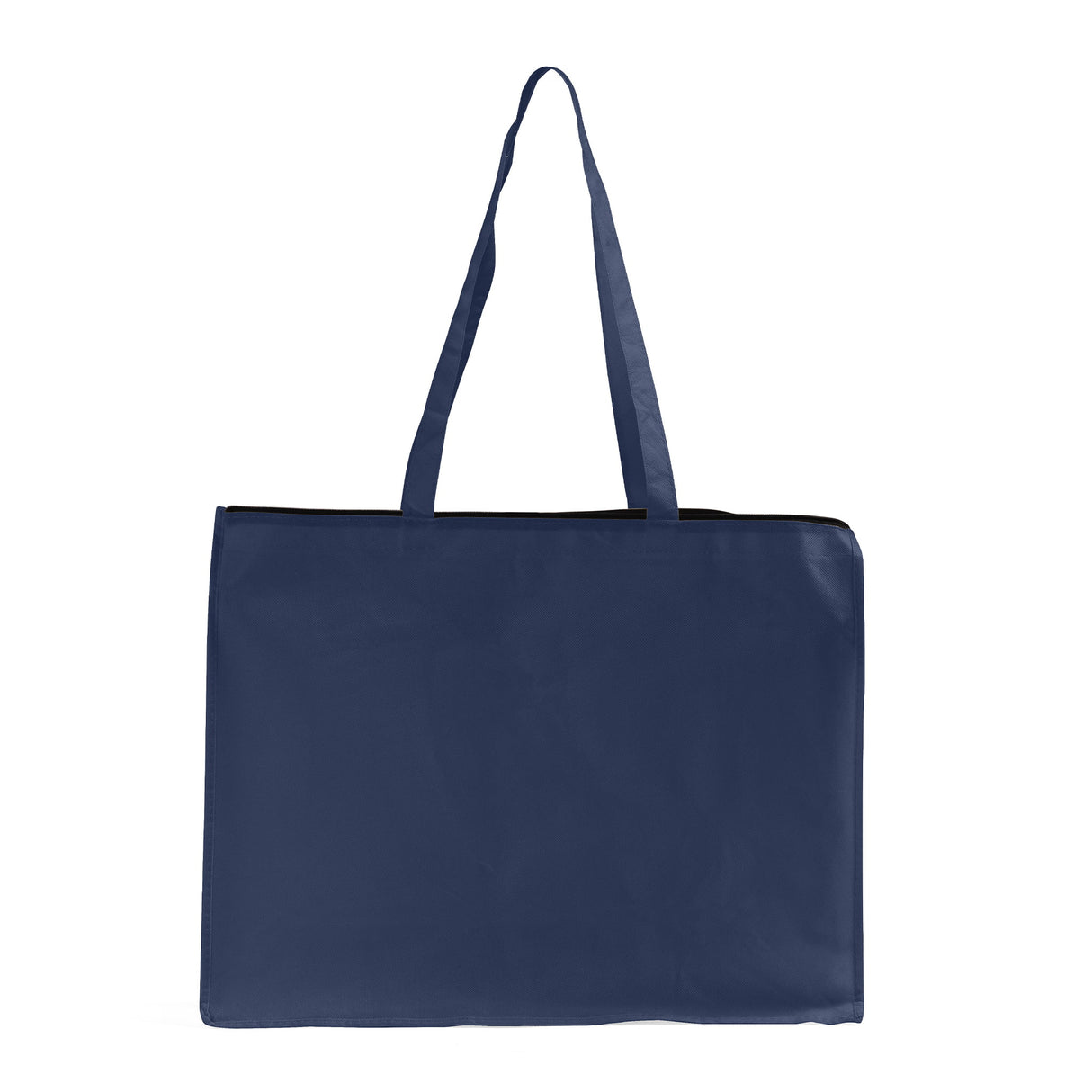 Zippered Navy Non Woven Tote