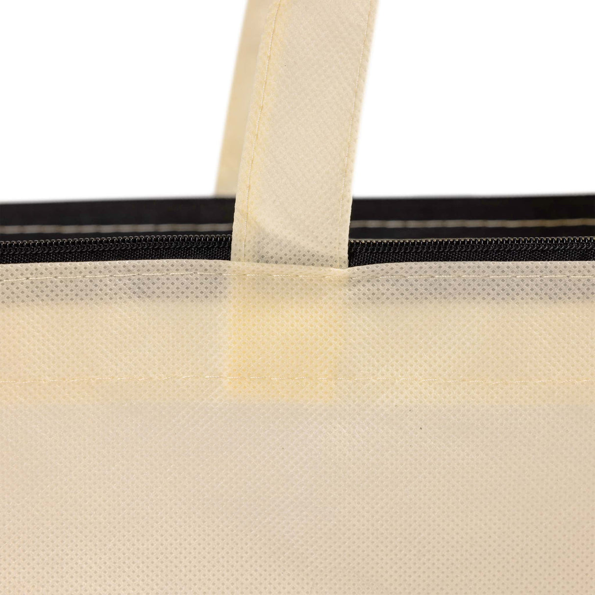 Zippered Non Woven Tote Zipper Detail