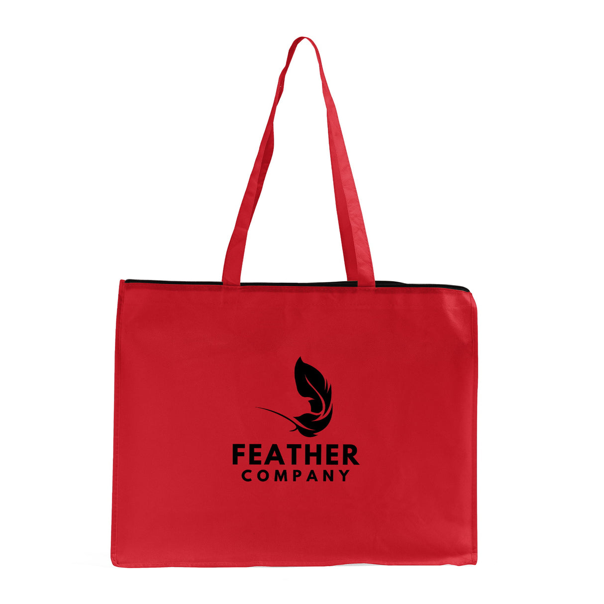 Zippered Large Custom Shopping Tote Bags - Your Logo Tote Bags