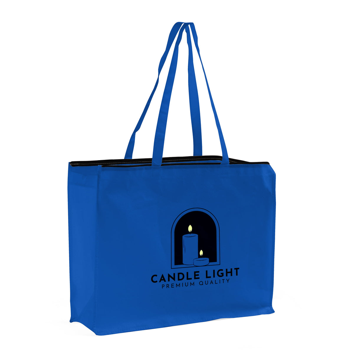 Zippered Large Custom Shopping Tote Bags - Your Logo Tote Bags
