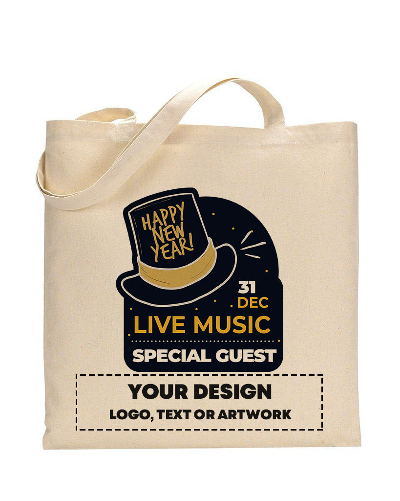 New Year Live Music Tote Bag - New Year's Tote Bags