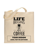 Life Begins After Coffee Design - Coffee Shop Tote Bags