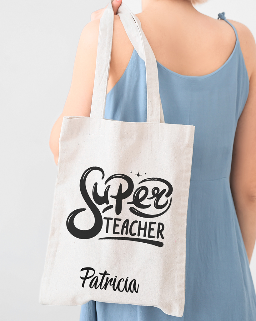 Super Teacher Customizable Tote Bag - Teacher's Tote Bags