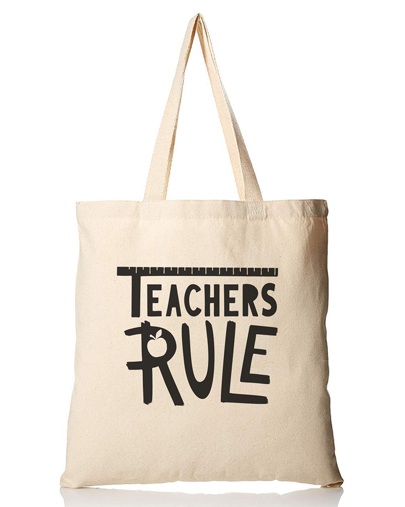 Teaches Rule Customizable Tote Bag - Teacher's Tote Bags