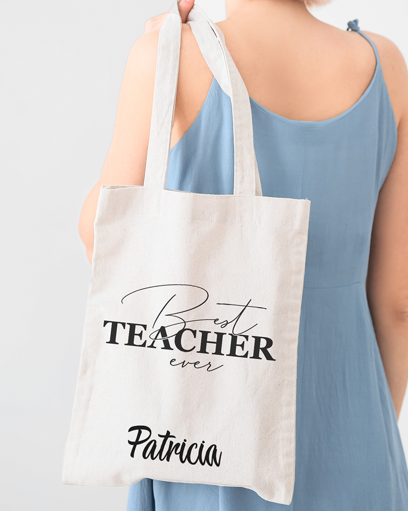 Best Teacher Ever Rule Customizable Tote Bag - Teacher's Tote Bags