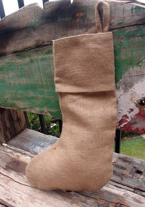 Reusable Wholesale 16” Christmas Stocking goodies Jute Burlap Gift Santa Sack Screen Printing Embroidery Heat Transfer Vinyl