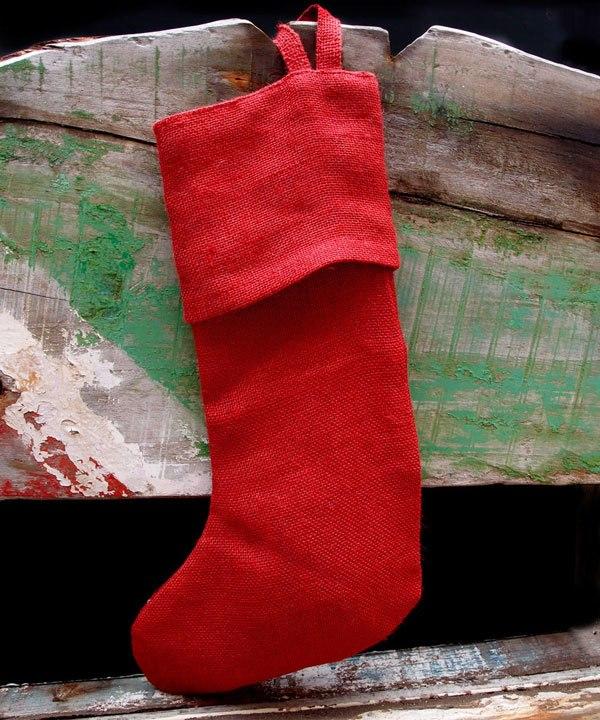 Reusable Wholesale 16” Christmas Stocking goodies Jute Burlap Gift Santa Sack Screen Printing Embroidery Heat Transfer Vinyl