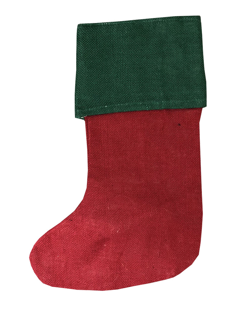 17 in Deluxe Jute/Burlap Christmas Stocking with Interior Cotton Lining - CS156 (6 Pack)