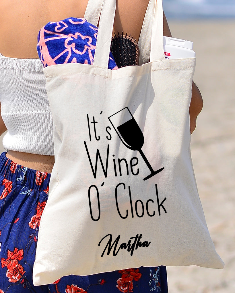 It's Wine O'Clock Design - Winery Tote Bags
