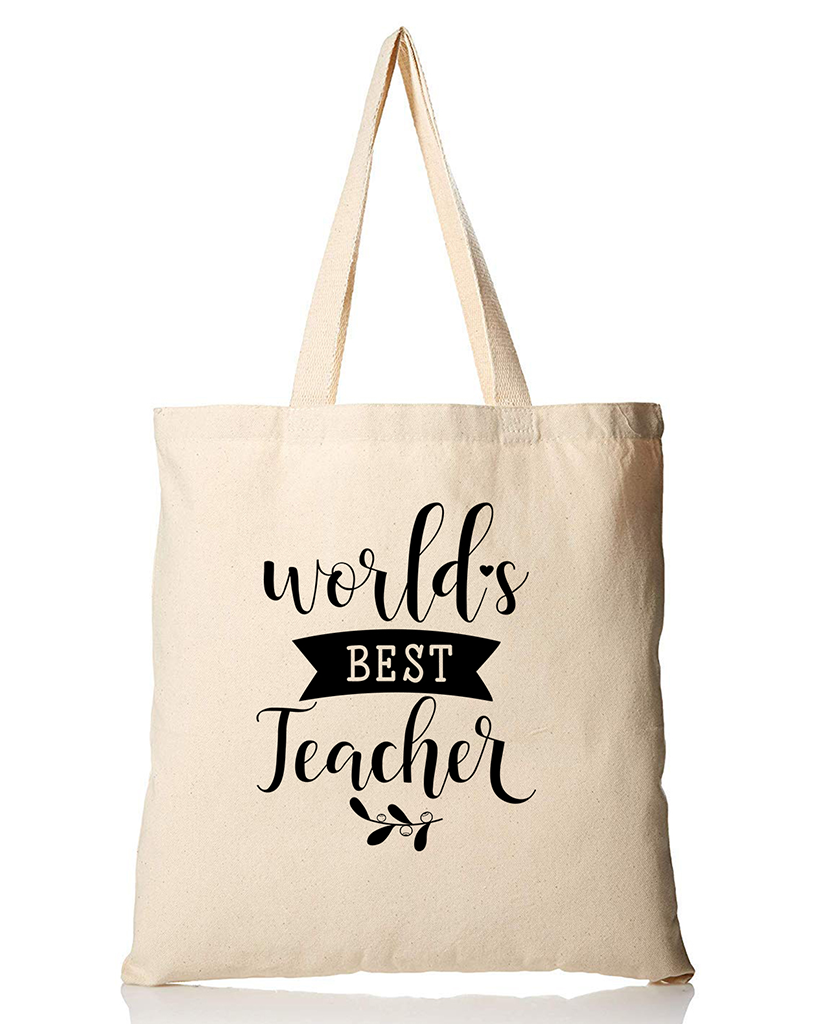 World's Best Teacher Customizable Tote Bag - Teacher's Tote Bags