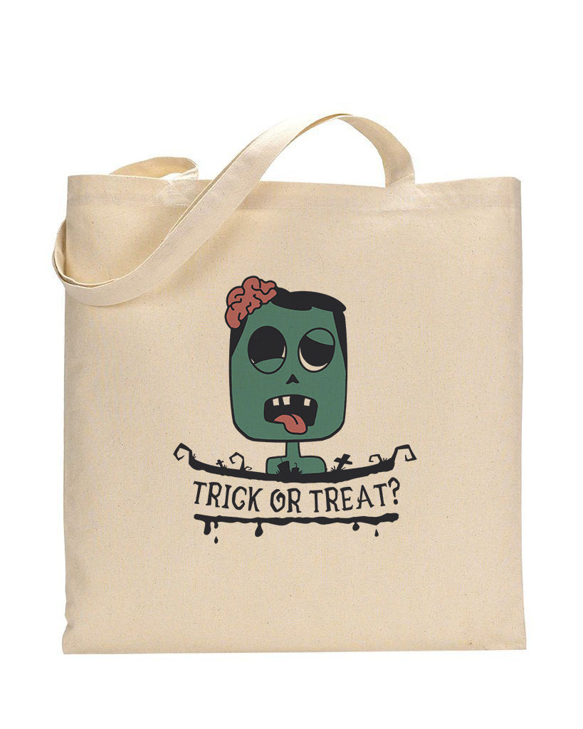 Zombie Trick or Treat? - Halloween Tote Bags