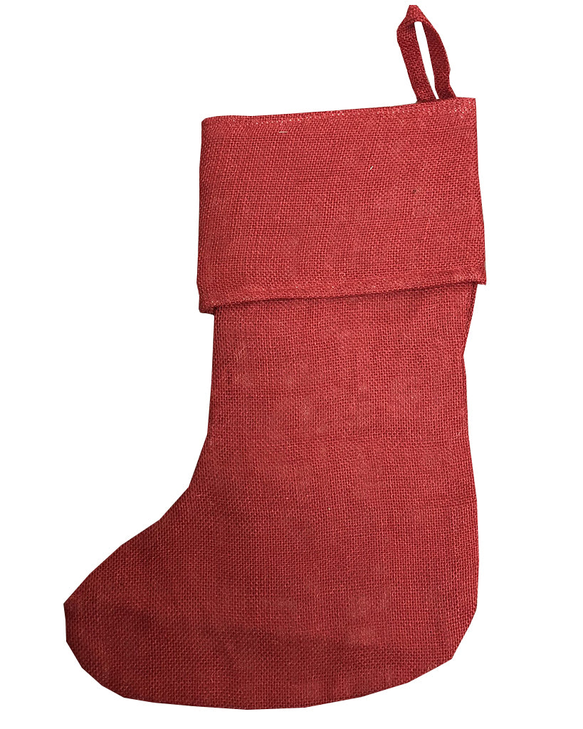 17 in Deluxe Jute/Burlap Christmas Stocking with Interior Cotton Lining - CS156 (6 Pack)
