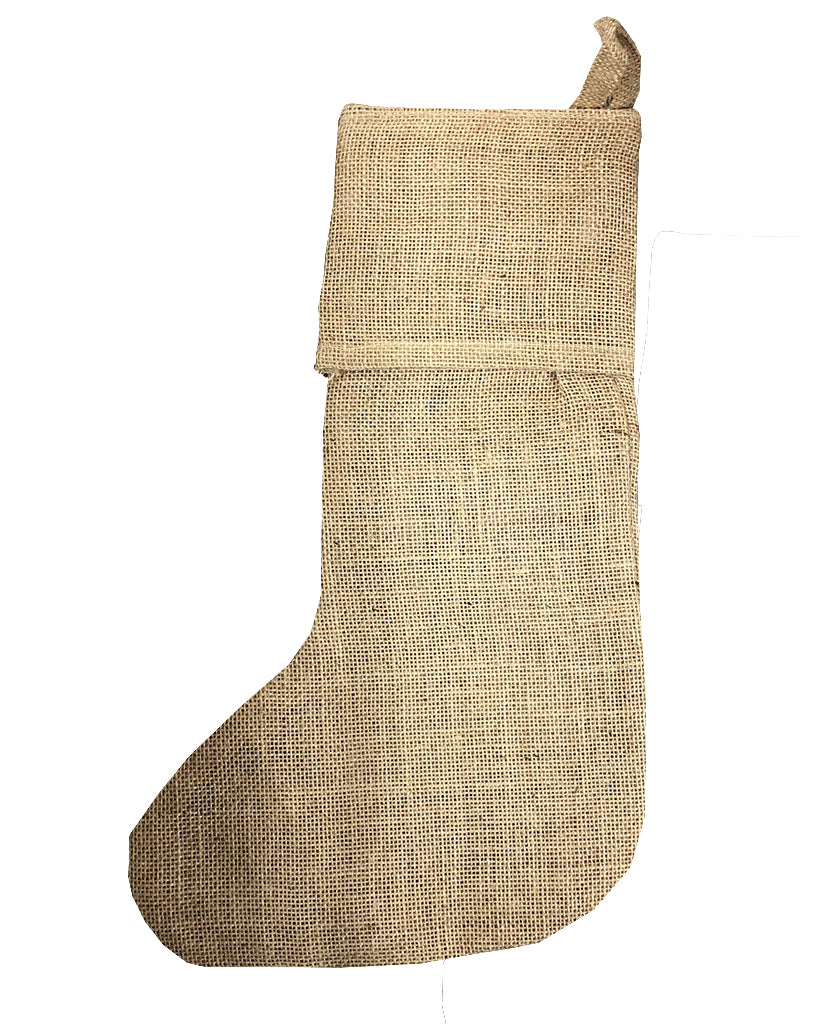 17 in Deluxe Jute/Burlap Christmas Stocking with Interior Cotton Lining - CS156 (6 Pack)