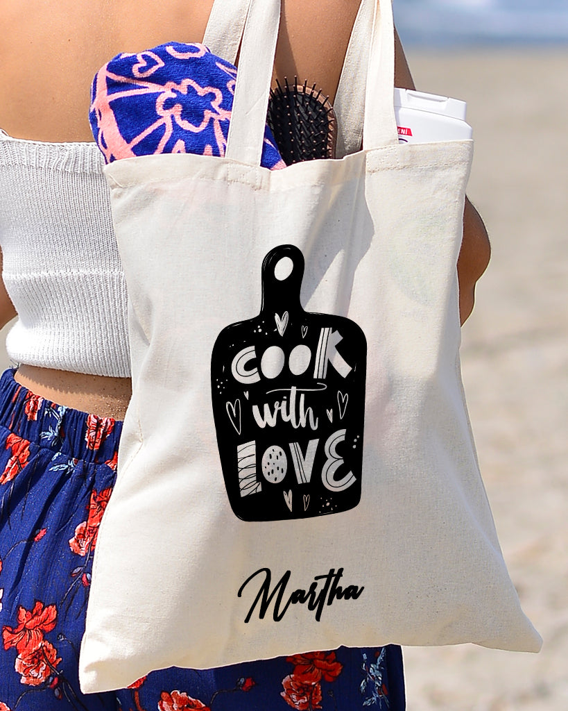 Cook With Love Design - Bakery Tote Bags