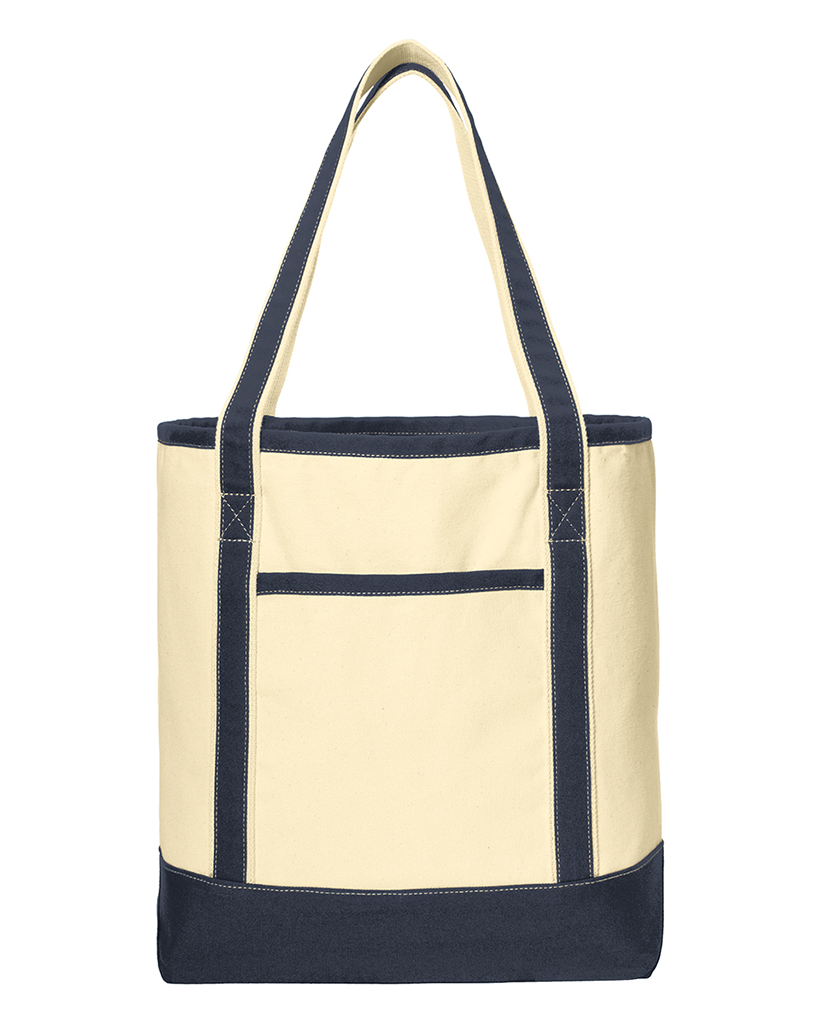 Heavy Canvas Large Two-tone Tote Bag