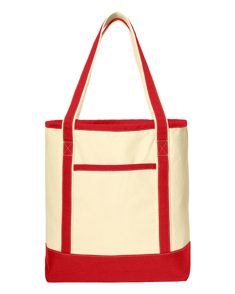 Heavy Canvas Large Two-tone Tote Bag
