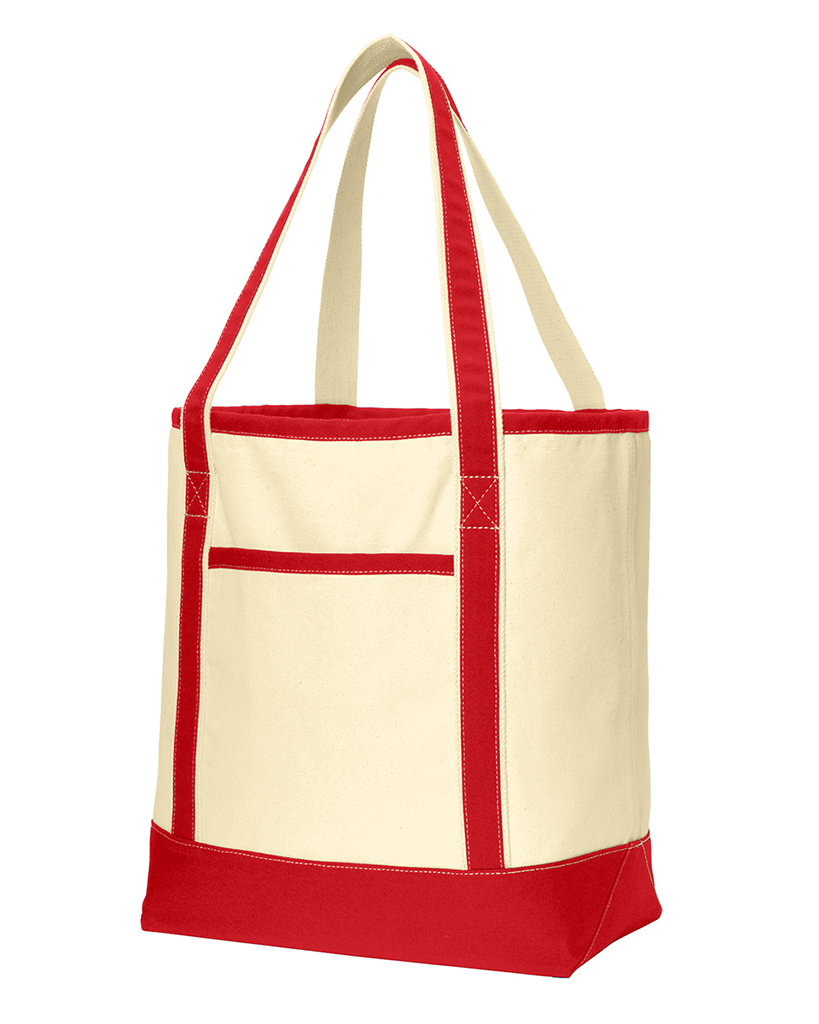 Heavy Canvas Large Two-tone Tote Bag