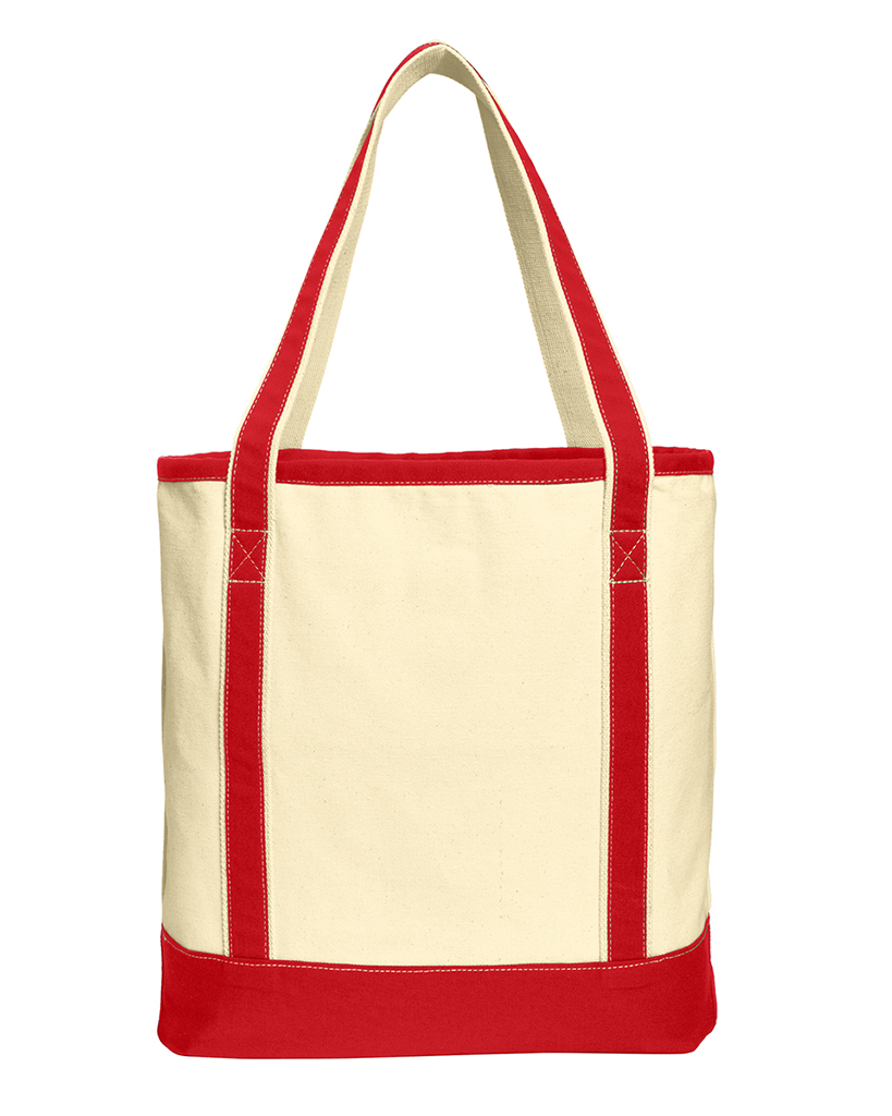 Heavy Canvas Large Two-tone Tote Bag
