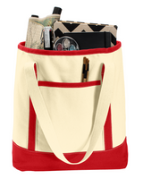Heavy Canvas Large Two-tone Tote Bag