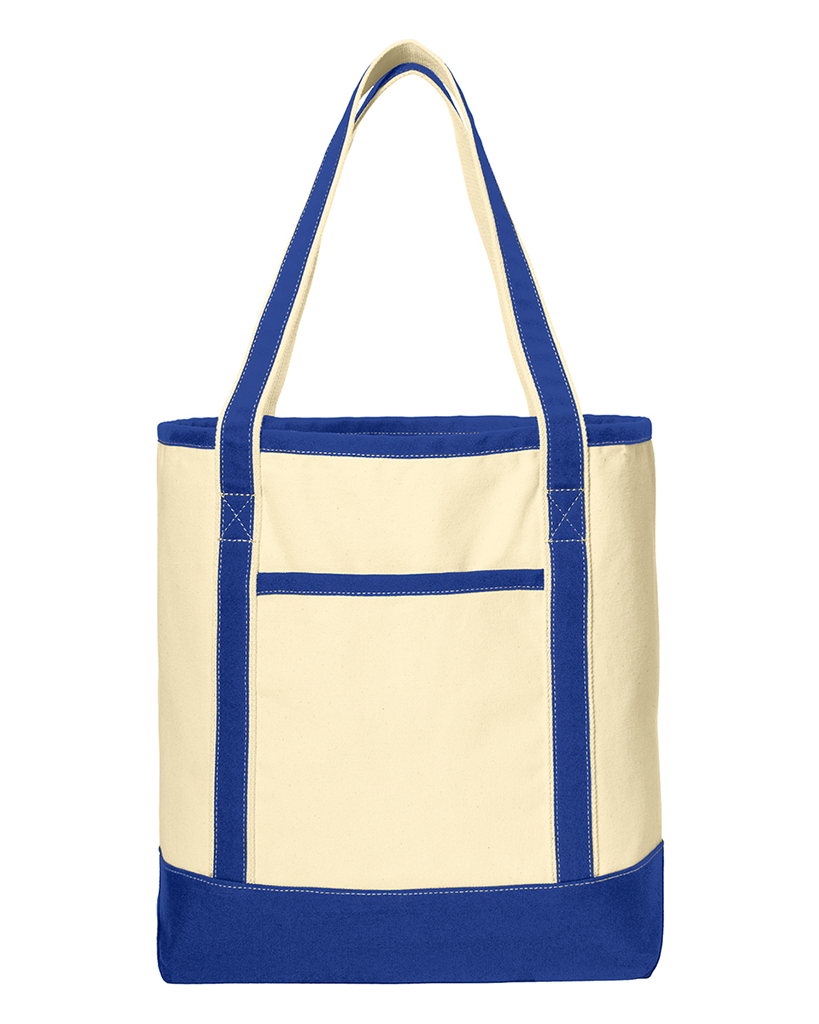 Heavy Canvas Large Two-tone Tote Bag