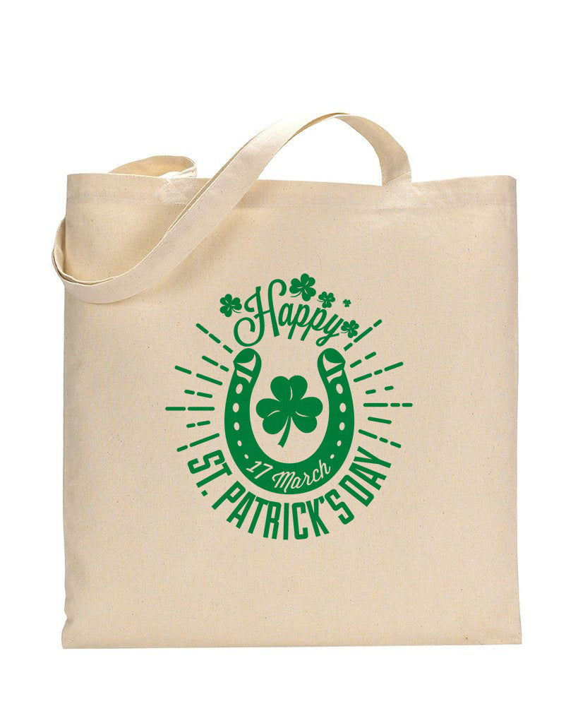Horseshoe Happy St Patrick's Day - St Patrick's Tote Bag