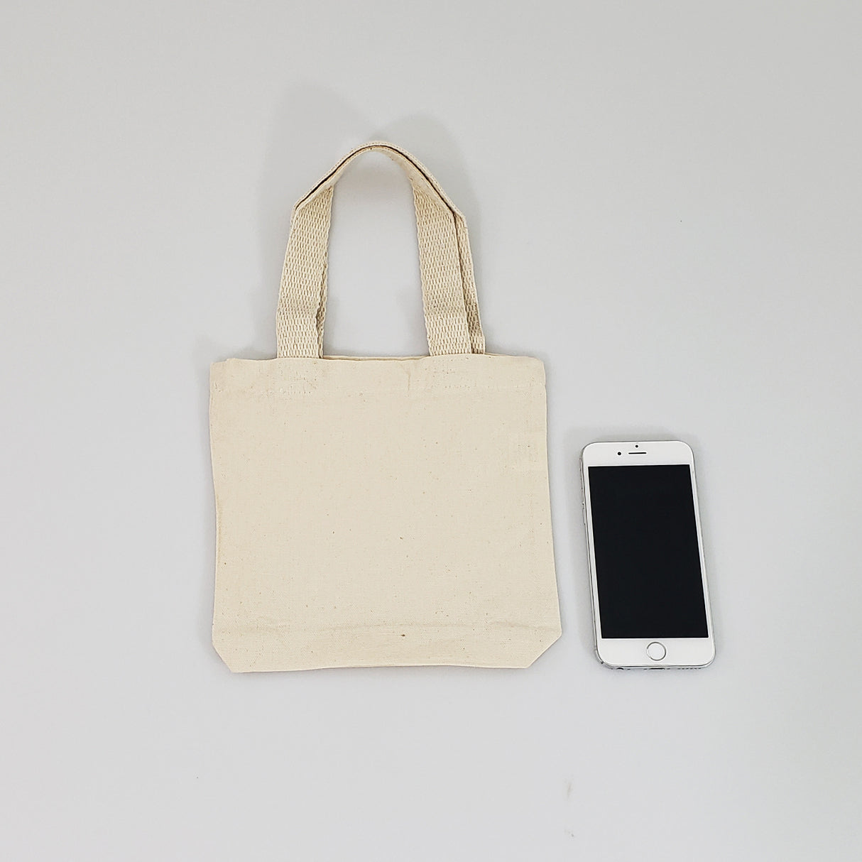 12 ct 8 in Mini Cotton Canvas Gift Tote Bags - By Dozen