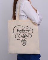 Wake Up And Smell The Coffee Design - Coffee Shop Tote Bags