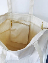 12 ct Heavy Canvas Zipper Tote Bag with Inside Zippered Pocket - By Dozen