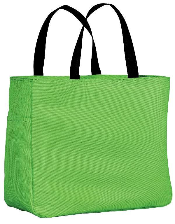 Polyester Lime Tote Bags Reusable