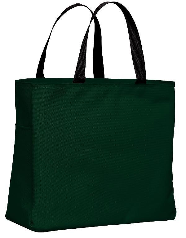 Polyester Forest Green Tote Bags Economical