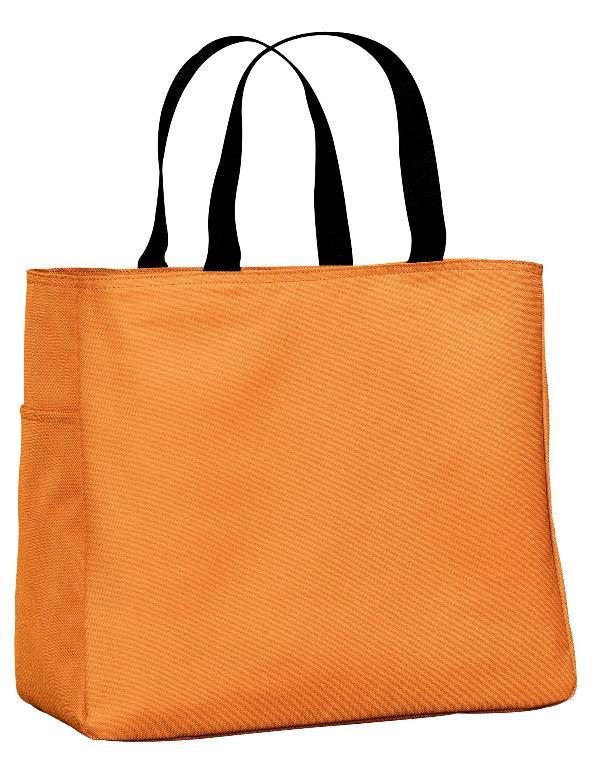 Polyester Tangerine Tote Bags Reusable