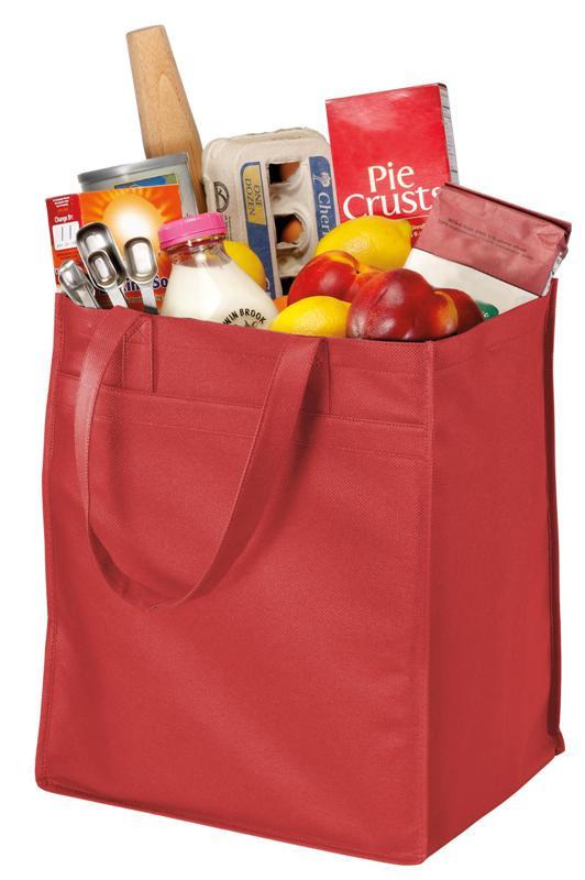 Durable Extra-Wide Polypropylene Tote Bag Red