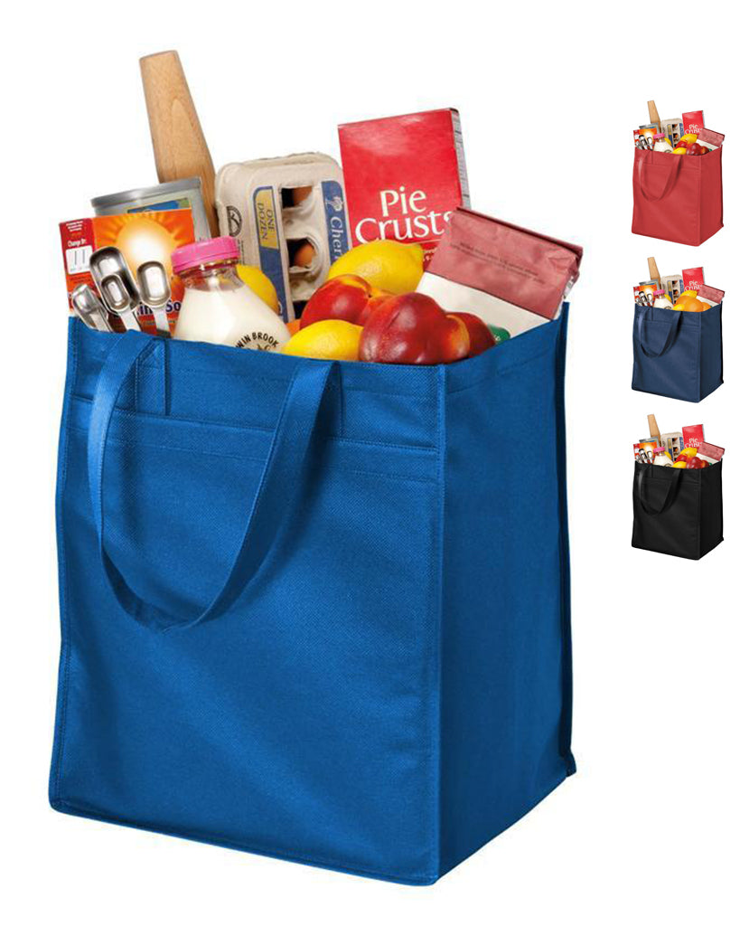 10 in Extra-Wide Bottom Grocery Shopping Tote Bag