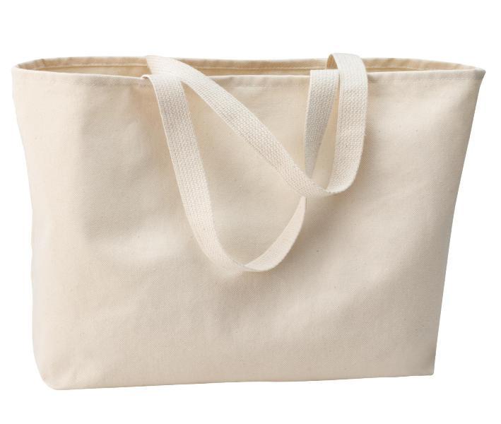 12 ct Oversized Jumbo 100% Twill Cotton Tote Bag - By Dozen