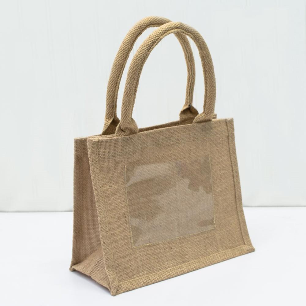 mini jute tote bags vintage burlap bags