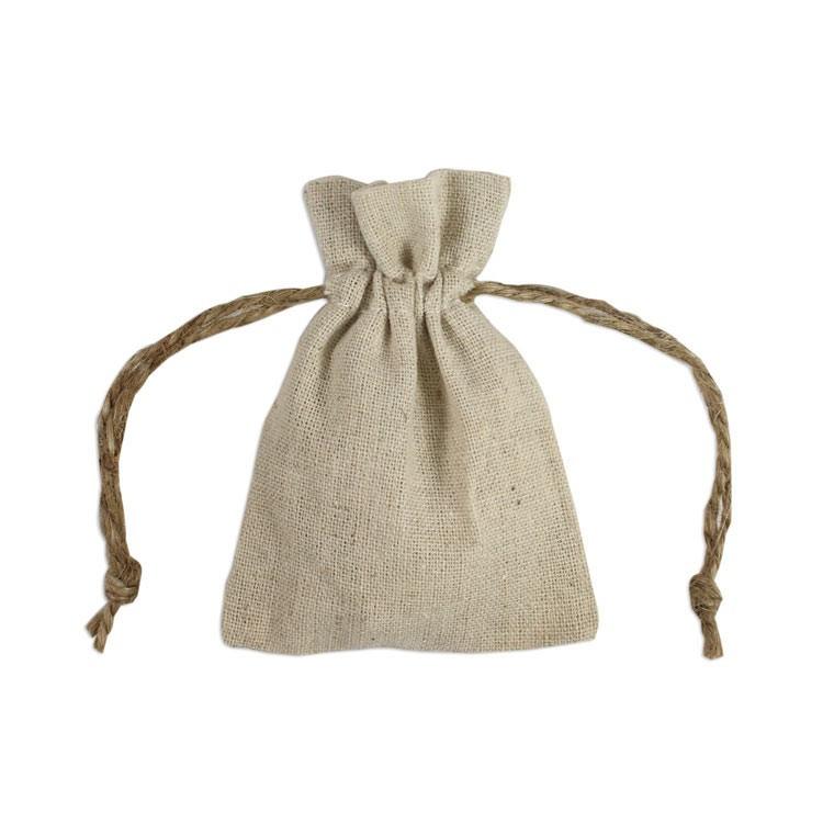 Natural Muslin Favor Bags with Cotton Drawstring Closure (Pack of 12)