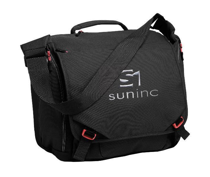 Cyber Messenger Bag with Laptop Sleeve up to 15 in