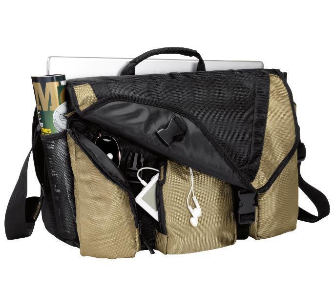 Messenger Bag Briefcase with 17 in Laptop Sleeve