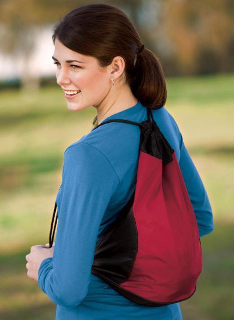 Two-Tone Cinch Pack / Drawstring Backpack. BPK212