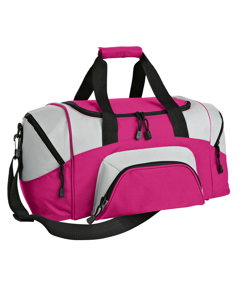 Poly Colorblock Sport Duffel With Two Large Zippered Pockets