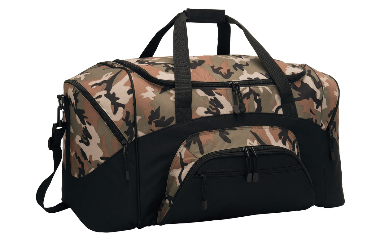 Poly Colorblock Sport Duffel With Two Large Zippered Pockets