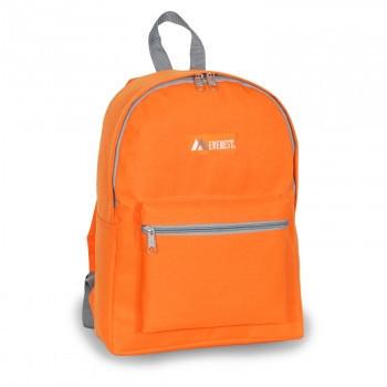 Durable Orange Basic Backpack Cheap