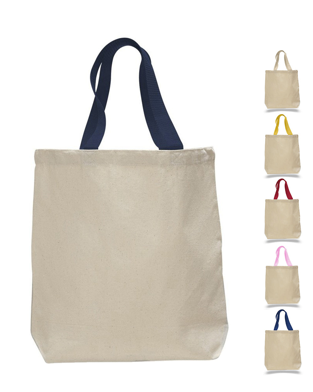 Cotton Canvas Tote Bag - Canvas Tote Bags with Contrast Handles