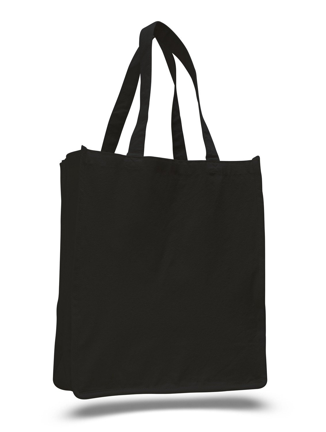 Cheap Heavy Canvas Shopper Tote Bags in Black