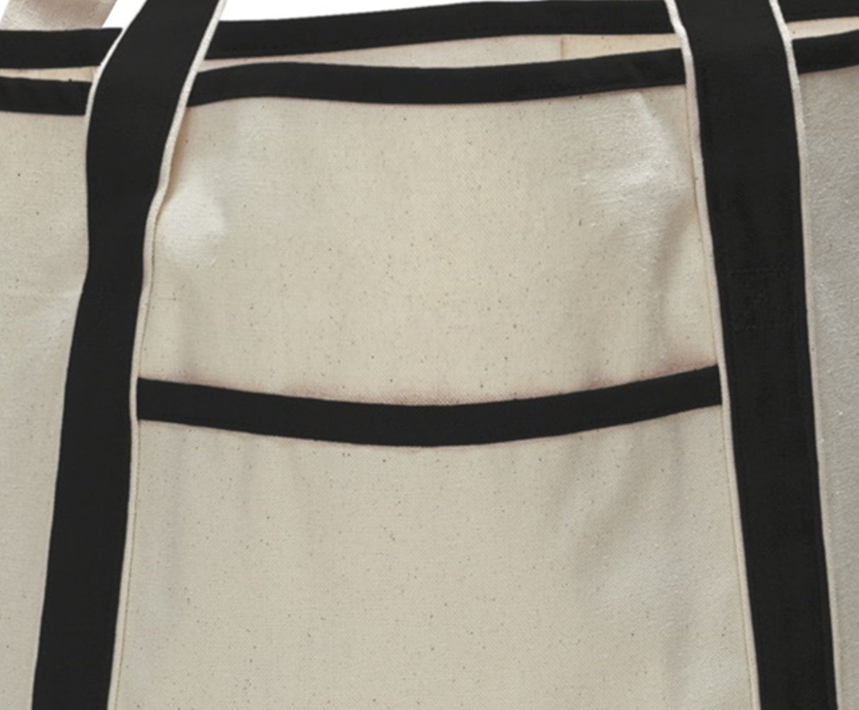 12 ct Jumbo Size Heavy Canvas Deluxe Tote Bag - By Dozen