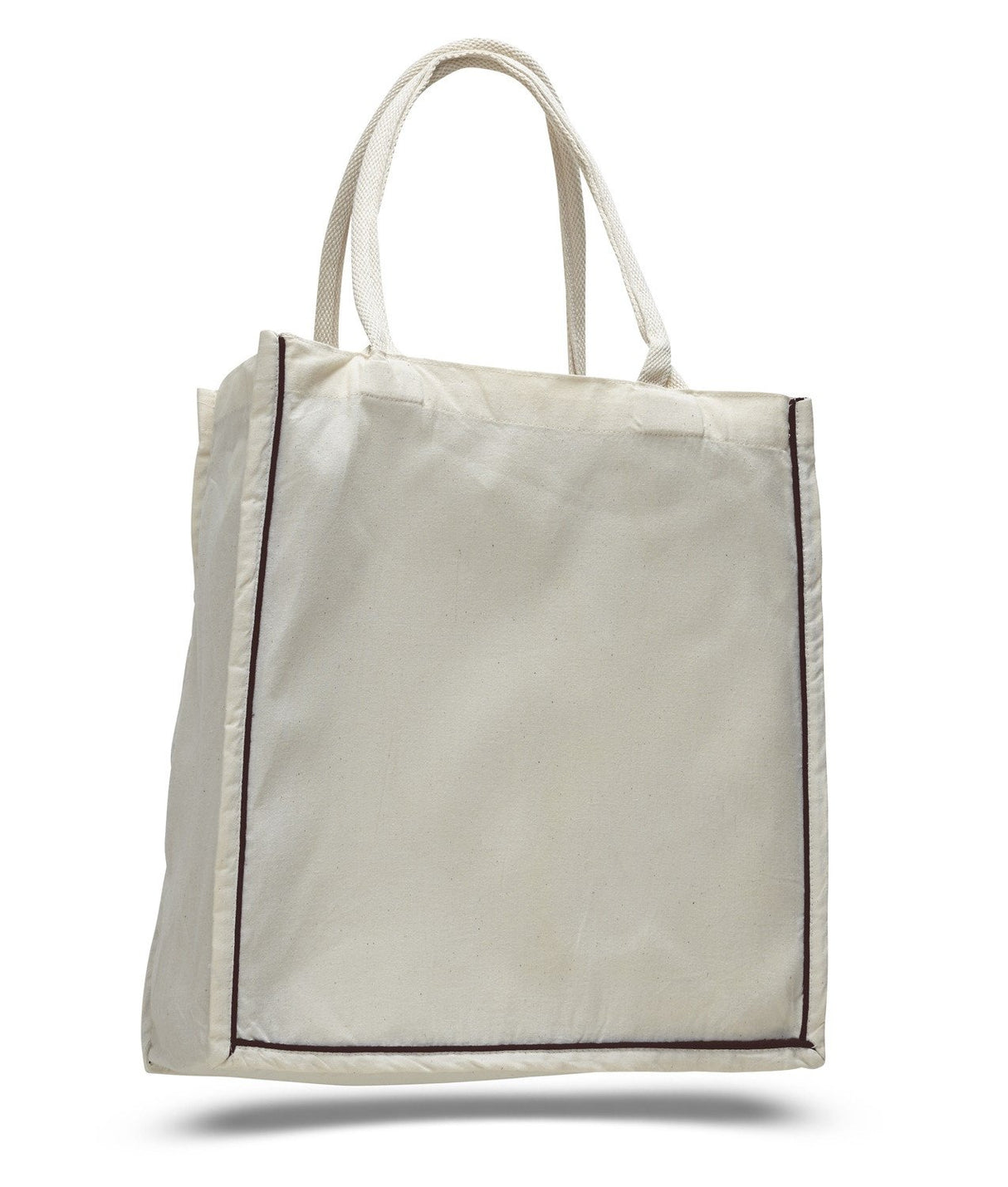 Back Color Stripe Fancy Shopping Tote Bags Chocolate