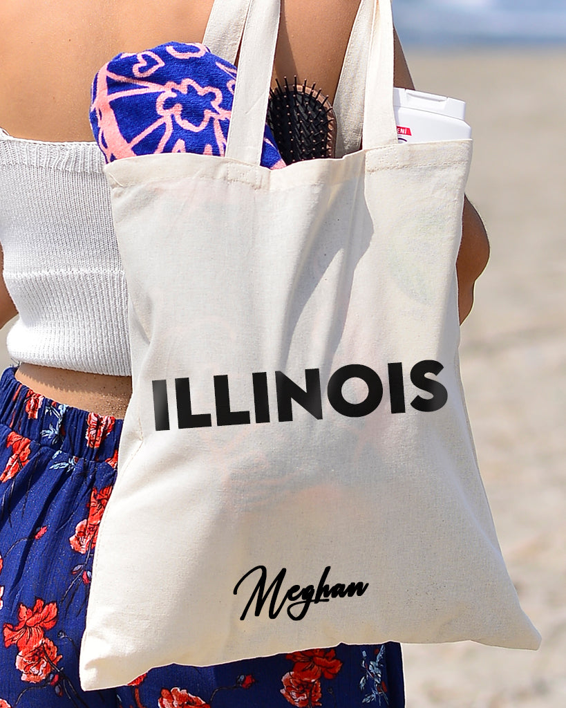 Illinois Tote Bag - State Tote Bags