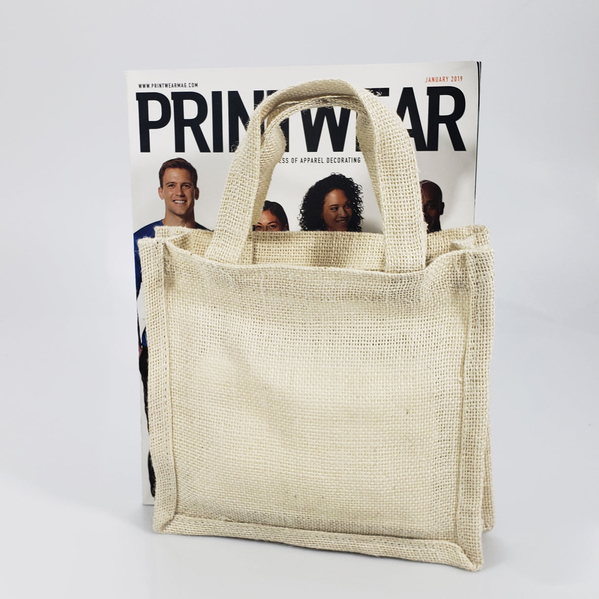 Jute burlap small gift bag totebagfactory